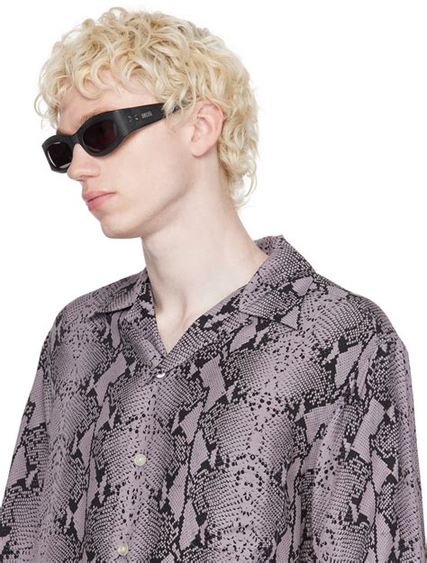 mcq black oval sunglasses